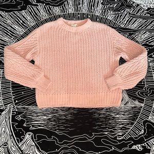 H&M soft pink womens thick chunky Fall/Autumn cable knit pullover sweater size S